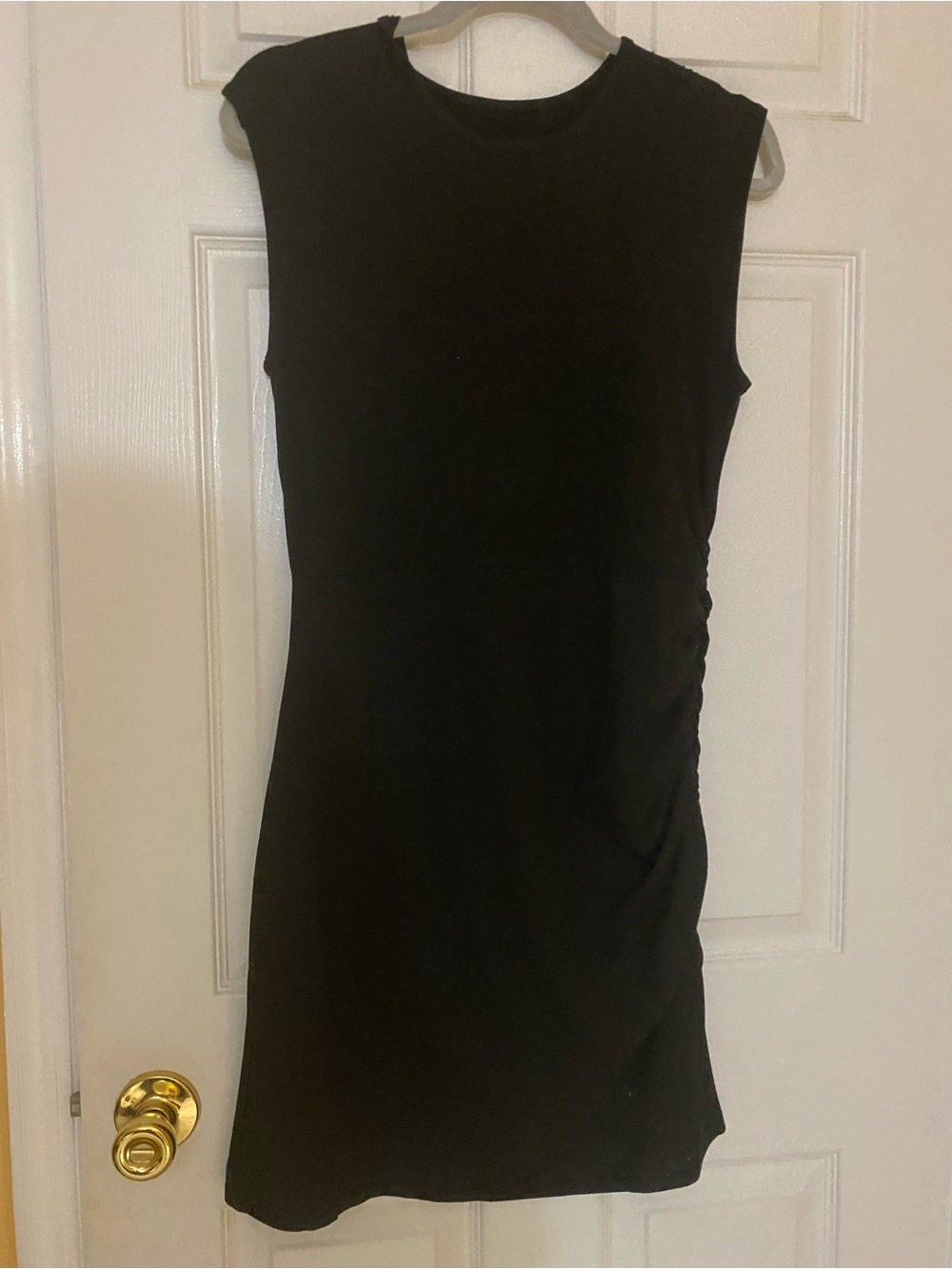 NWOT Sleek Black Sleeveless Mini Dress